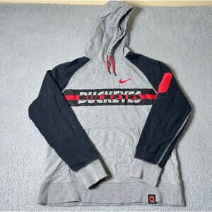 Ohio State Buckeyes Hoodie Womens L Gray Nike Pullover‎ NCAA College School